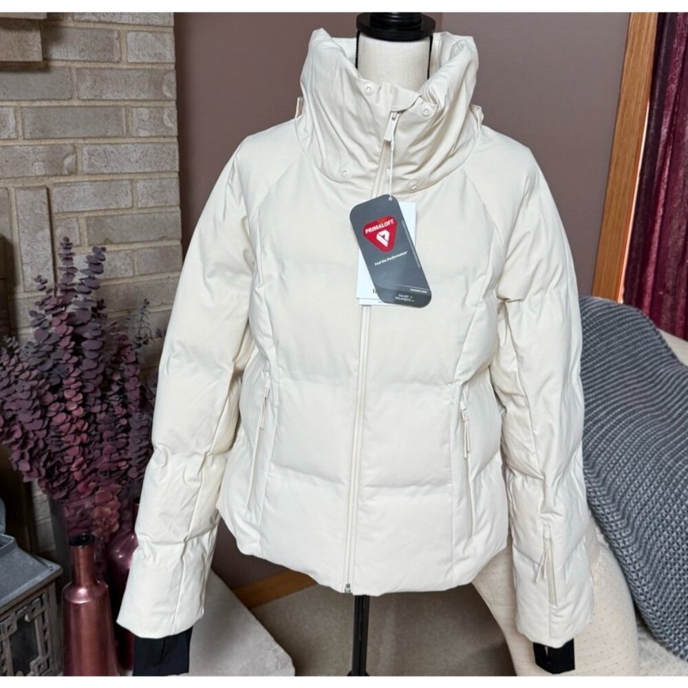 Halfdays Georgie Puffer Jacket Oatmilk XL, New with tags, Removable Hood - Picture 2 of 9